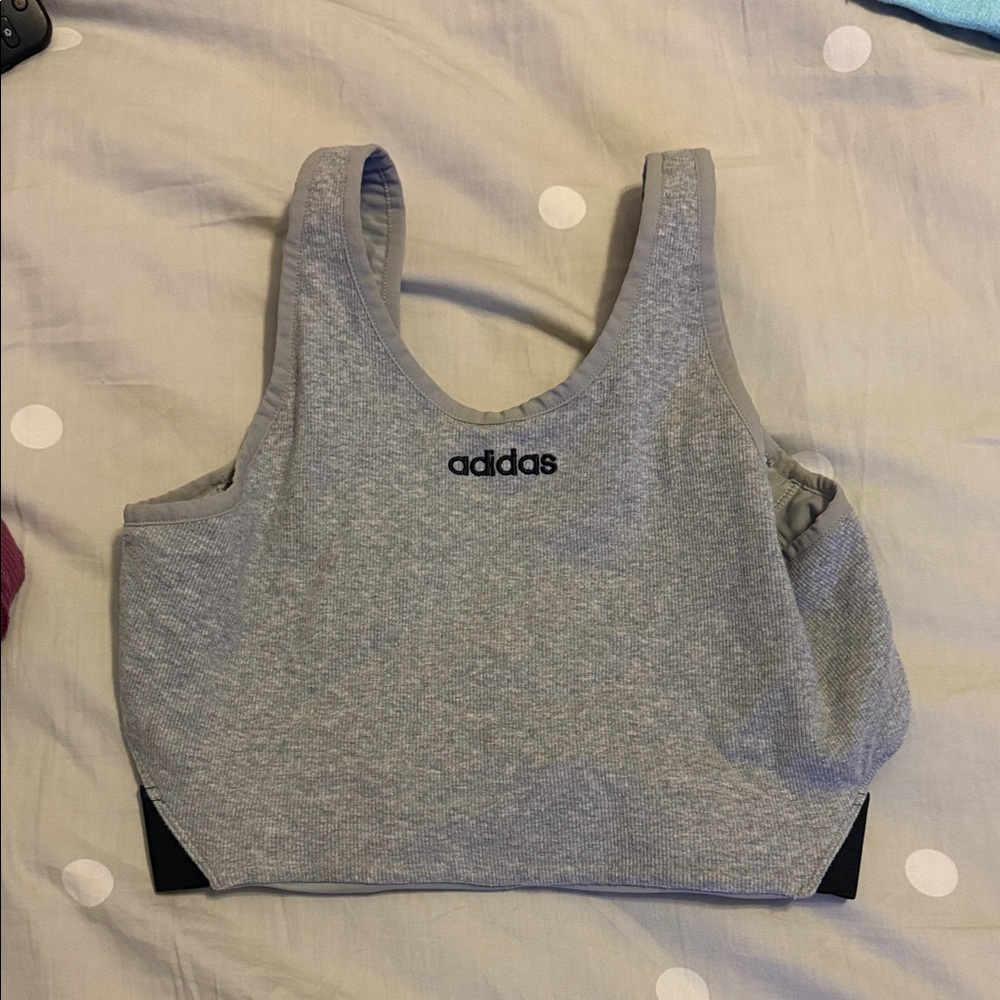 Adidas Heather Gray Sports Top